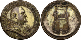 Paolo V (1605-1621), Camillo Borghese. Medaglia annuale, A. XIII. D/ PAVLVS V BVRGHESIVS RO PONT MAX. Busto a destra a testa nuda con piviale; nel tag...