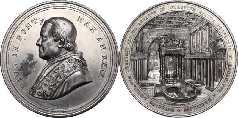 Pio IX (1846-1878), Giovanni Mastai Ferretti. Medaglia di massimo modulo, A. XXI...
