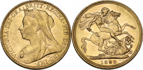 Australia. Victoria (1837-1901). Sovereign 1899 M, Melburne mint. Fried. 24. AV. 7.98 g. 22.00 mm. AU/MS.