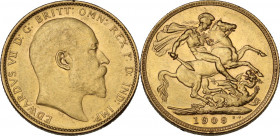 Australia. Edward VII (1901-1911). Sovereign 1909 S, Sidney mint. Fried. 32. AV. 7.99 g. 22.00 mm. XF/AU.