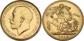 Australia. George V (1910-1936). Sovereign 1918 P, Perth mint. Fried. 40. AV. 7.99 g. 22.00 mm. AU.