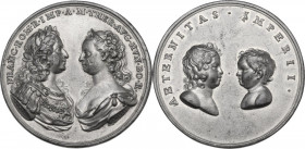 Austria. Franz I, with Maria Theresia (Emperor, 1745-1765). Medal commemorating the Birth of Archduke Karl. Montenuovo 1750; Julius 1781. WM. 47.00 mm...