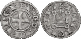France. Charles I d’Anjou (1246-1266). BI Denier Tournois, Provence. PdA 3947; Bd. 811. BI. 0.73 g. 18.00 mm. VF.