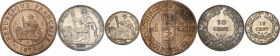 French Indochina. Lot of three (3) coins: cent 1879 A, 10 cent 1894 A, 20 cent 1885 A. AE, AG.