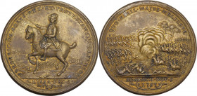 Germany, Preussen. Friedrich II (1740-1786). AE Medal 1757, the Battles of Lissa and Rossbach. Dually dated 5 December and 5 November 1757. Wurzb. 282...