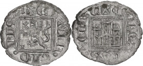 Spain. Alfonso XI (1312-1350). Novèn, Burgos mint. AB 355; Cy1256. BI. 0.61 g. 19.00 mm. VF.