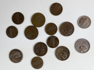 Casa Savoia. Vittorio Emanuele III (1900-1943). Lotto di quattordici (14) monete: sette 7 coppie di monete 10 e 5 centesimi 1931, 1932, 1933, 1934, 19...