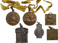 Lotto di sei (6) medagliette portative, I Guerra Mondiale. MB/AE.