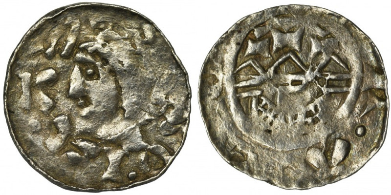 Ladislaus I, Denarius Krakau Odmiana ze zbarbaryzowaną legendą.
 Srebro 13,9 mm...