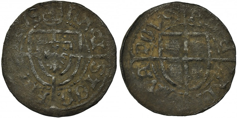 Teutonic Order, Friedrich von Sachsen, Groschen undated - RARE Rzadki grosz, rza...