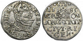 Stephen Bathory, 3 Groschen Riga 1583 R1
