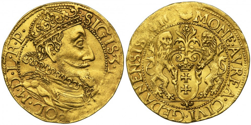 Sigismund III Vasa, Ducat Danzig 1610 - VERY RARE Bardzo rzadka odmiana dukata g...