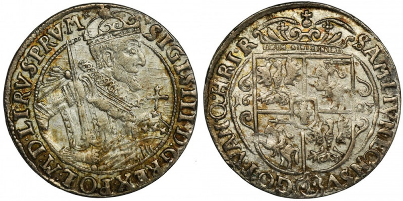 Sigismund III Vasa, 1/4 Thaler Bromberg 1623 - PRV M Końcówka napisu PRV M. Pięk...