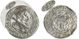 Sigismund III Vasa, 1/4 Thaler Danzig 1612 - NGC MS61 - RARE R2