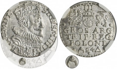 Sigismund III Vasa, 3 Groschen Marienburg 1594 - NGC MS62 R1