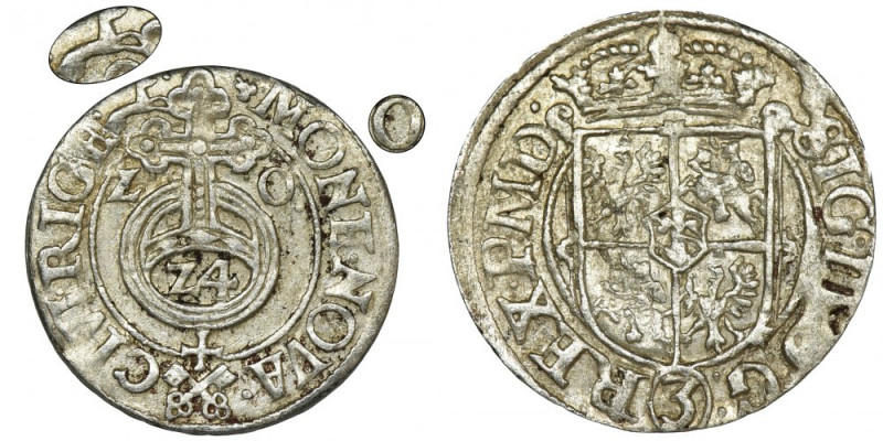 Sigismund III Vasa, 3 Polker Riga 1620 - RARE Rzadki półtorak ryski z 1620 roku,...