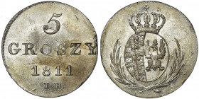 Duchy of Warsaw, 5 groschen Warsaw 1811 IB
