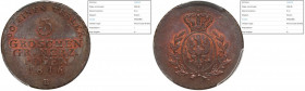 Grand Duchy of Posen, 3 groschen Breslau 1816 - PCGS MS64 BN MAX - JEDYNY R1