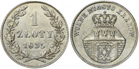 Free City of Krakau, 1 zloty 1835 R2
