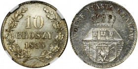 Free City of Krakau, 10 groszy 1835 - NGC MS63 R1