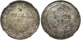1 rubel = 10 zloty Petersburg 1836 НГ - NGC MS61