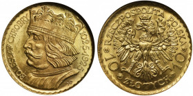 10 złotych 1925 Chrobry - NGC MS64