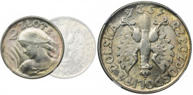 Kobieta i kłosy, 2 złote Filadelfia 1924 - odwrotka - NGC MS62