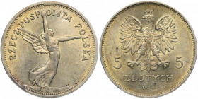 Nike, 5 złotych Bruksela 1928 - ŁADNA R