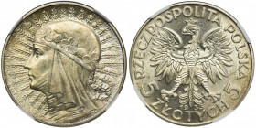 Głowa Kobiety, 5 złotych 1933 - NGC MS63