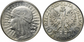 Głowa Kobiety, 10 złotych Londyn 1932 - NGC MS62