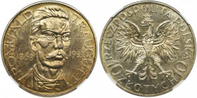 Traugutt, 10 złotych 1933 - NGC MS62