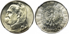 Piłsudski, 5 złotych 1936 - NGC MS64 - świeży
