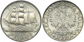 Żaglowiec, 2 złote 1936 - NGC MS65 - PIĘKNA