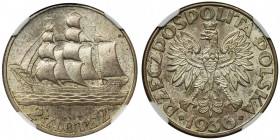Żaglowiec, 2 złote 1936 - NGC MS64 - PIĘKNA