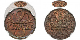 2 grosze 1927 - NGC MS64 BN - RZADKIE