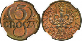 5 groszy 1923 Mosiądz - NGC MS65