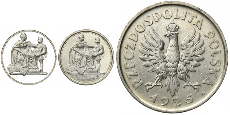 Konstytucja, 5 złotych 1925 - RZADKA, 100 perełek Rzadka i niezwykle efektowna m...