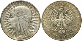 Głowa Kobiety, 10 złotych Warszawa 1933