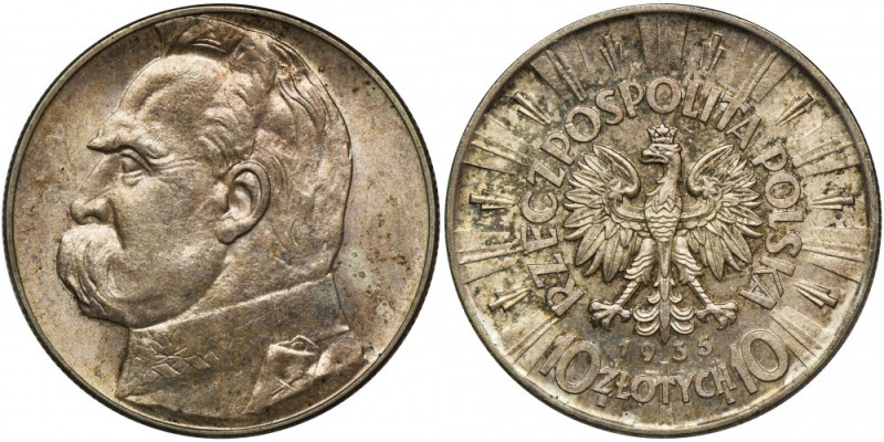 Piłsudski, 10 złotych 1935 Ładny egzemplarz.&nbsp; Detale nieznacznie ruszone. T...