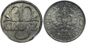 German Occupation, 1 Grosz 1939 - PCGS MS65 - WZÓR 2-ga nota