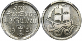Free City of Danzig, 1/2 gulden 1923 - NGC PF66 - PROOF 2-ga nota