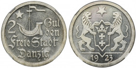 Free City of Danzig, 2 gulden 1923 - NGC PF65 - PROOF 2-ga nota R8