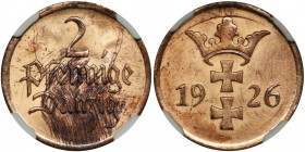 Free City of Danzig, 2 pfennige 1926 - NGC MS64 RB