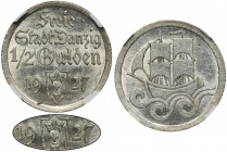Free City of Danzig, 1/2 gulden 1927 - NGC MS62 - RARE
