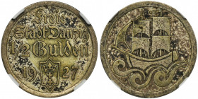 Free City of Danzig, 1/2 gulden 1927 - NGC AU55