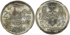 Free City of Danzig, 2 gulden 1923 - NGC MS65 2-ga nota