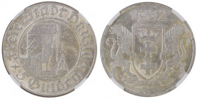 Free City of Danzig, 5 gulden 1932 Harbor - NGC MS63 - RARE AND BEAUTIFULL 2-ga nota