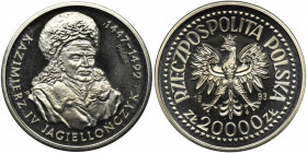 PRÓBA NIKIEL, 20.000 złotych 1993 Kazimierz IV Jagiellończyk