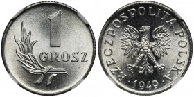 1 grosz 1949 - NGC MS67 2-ga nota