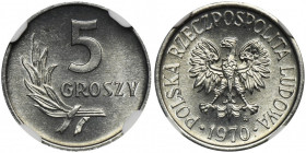 5 groszy 1970 - NGC MS67 2-ga nota
